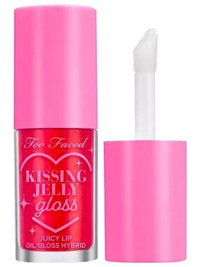 Too Faced Kissing Jelly Non-Sticky Lip Oil Gloss in Strawberry Cheesecake